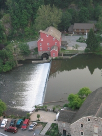 Clinton New Jersey Mill water fall. This is a historic land mark that is well visited by tourests and locals alike. If you're in the area, you must see this town.