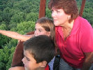 mom and the kids having a great time in my balloon basket