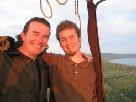 my son Rob on the right and me