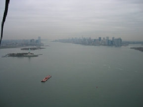 I took this photo when next to the Verizanno Bridge looking toward Mahatten Island on our way to Certral Park