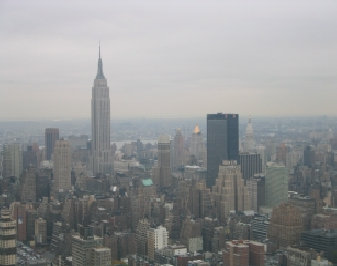 the Empire State Building from the balloon basket