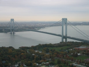 Varizano Bridge as you fly by in the balloon